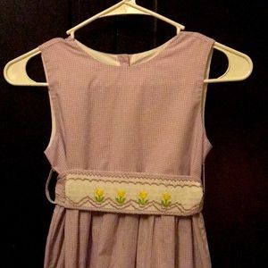 Eyelet & Ivy Lavender checked dress size 8